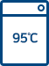 물 온도 95℃로 세탁
