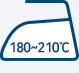 180~210℃로 다림질