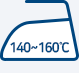 140~160℃로 다림질
