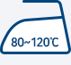 80~120℃로 다림질